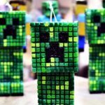 Πασχαλινή λαμπάδα "Μάινκραφτ 3D Πράσινος"