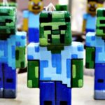 Πασχαλινή λαμπάδα "Μάινκραφτ 3D Μπλε -Πράσινο"