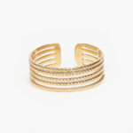 Δαχτυλίδι Ατσάλι επιχρυσωμένο