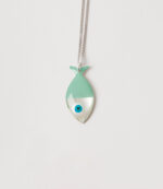 Χειροποίητο Κολιέ Από Ασήμι 925 Επιπλατινωμένο “Ψάρι” - Image 3