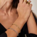 Βραχιόλι Χειροπέδα Σταθερή Από Ατσάλι "Κόκκαλο"