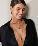 Κολιέ Με "Μάτι" Από Ατσάλι Επιχρυσωμένο