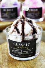 Αρωματικό Κερί Σόγιας Παγωτό “Cookies” Σε Γυάλινο Ποτήρι - Image 4