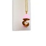 Πασχαλινή Λαμπάδα Με Κόσμημα Κολιέ “Ροζ Αυγό”