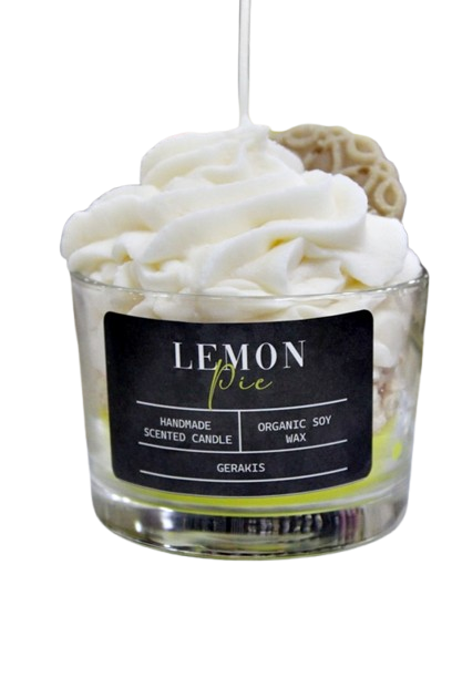 Αρωματικό Κερί Σόγιας “Lemon Pie” Σε Ποτήρι