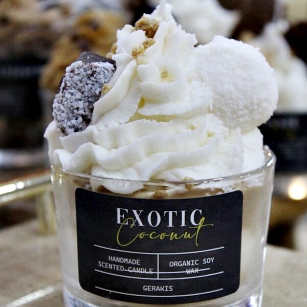 Αρωματικό Κερί Σόγιας Exotic Coconut Σε Γυάλινο Ποτήρι