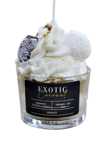 Αρωματικό Κερί Σόγιας Exotic Coconut Σε Γυάλινο Ποτήρι