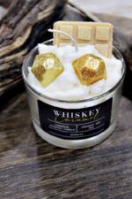 Αρωματικό Κερί Σόγιας Παγωτό “whisky caramel” Σε Γυάλινο Ποτήρι