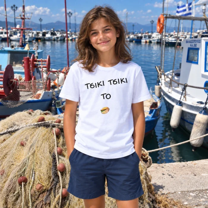Παιδική Μπλούζα t-shirt Με Ατάκα “Τσίκι Τσίκι Το Φυστίκι”