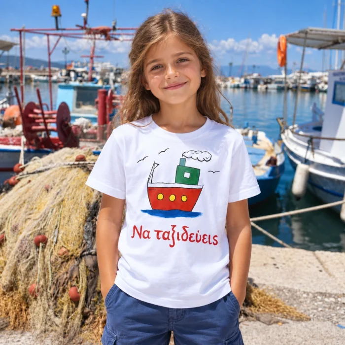 Παιδική Μπλούζα t-shirt Με Ατάκα “Να Ταξιδεύεις”