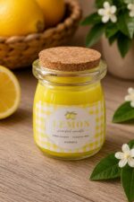 Αρωματικό Κερί “Lemon Gel Candle” Σε Βαζάκι