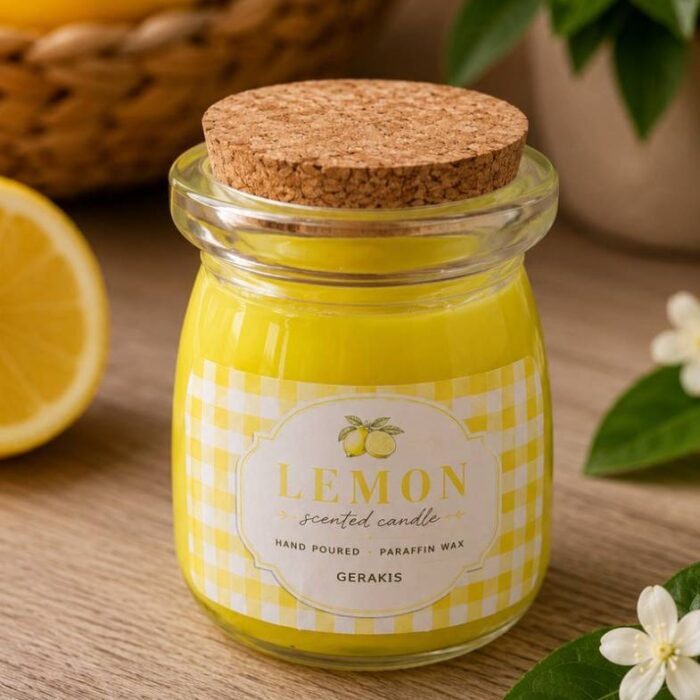 Αρωματικό Κερί “Lemon Gel Candle” Σε Βαζάκι