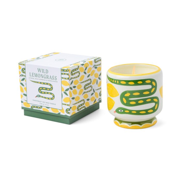 Αρωματικό Κερί Σόγιας Paddywax “Adopo Wild Lemongrass Snake”